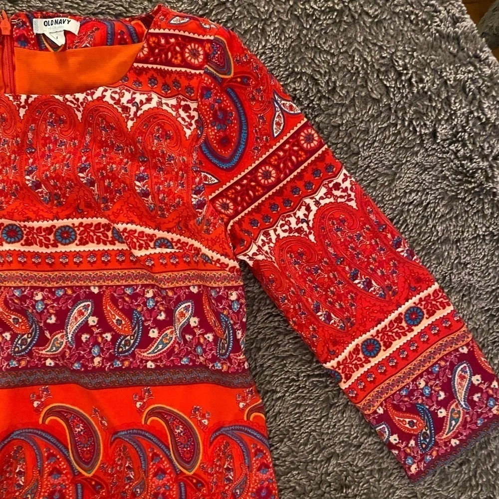 OLD NAVY Women’s Hot Pink Paisley Shift Dress